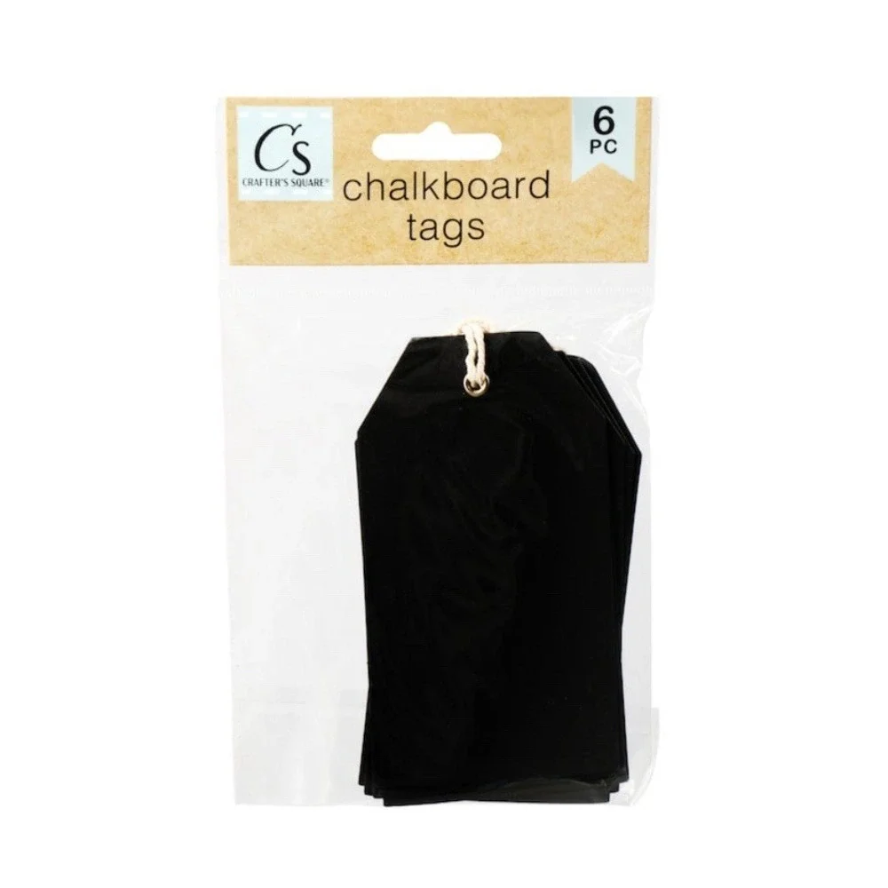 ✅Chalkboard Chalk Board Tags-6 Count- approx. 4-3/8 in x 2 in#️⃣0133
